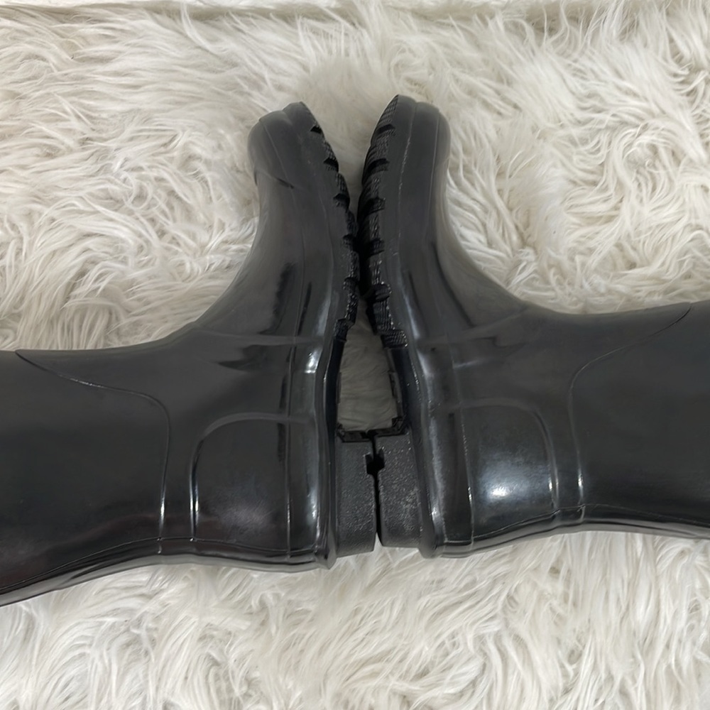 HUNTER Original Tall Black Gloss Rain Boots Waterproof 
Size 7 New - Picture 13 of 16
